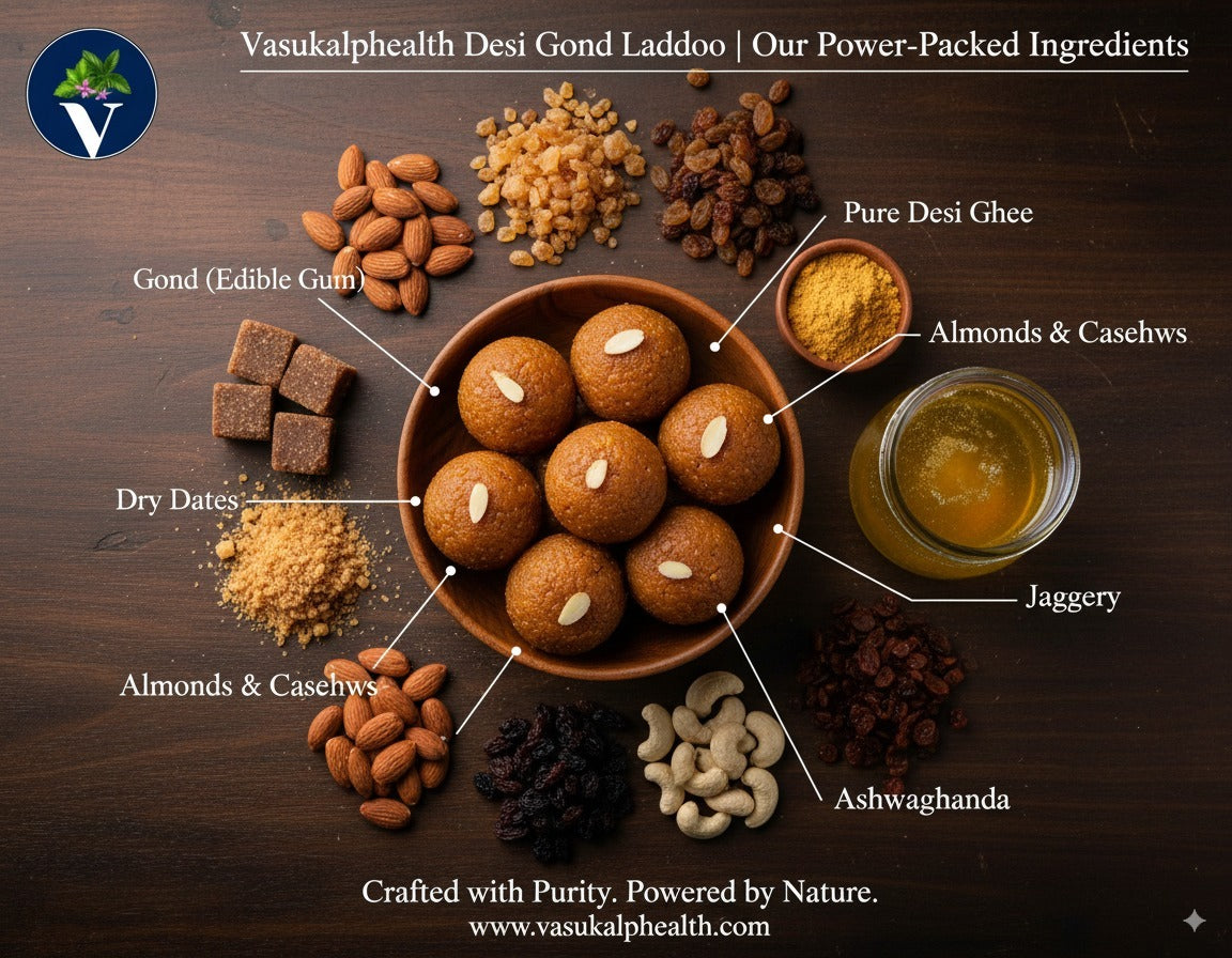 Vasukalphealth Desi Gond Laddu