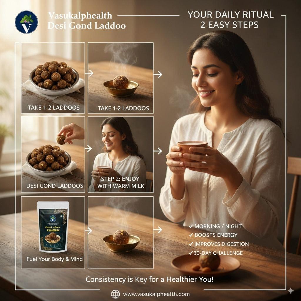 Vasukalphealth Desi Gond Laddu