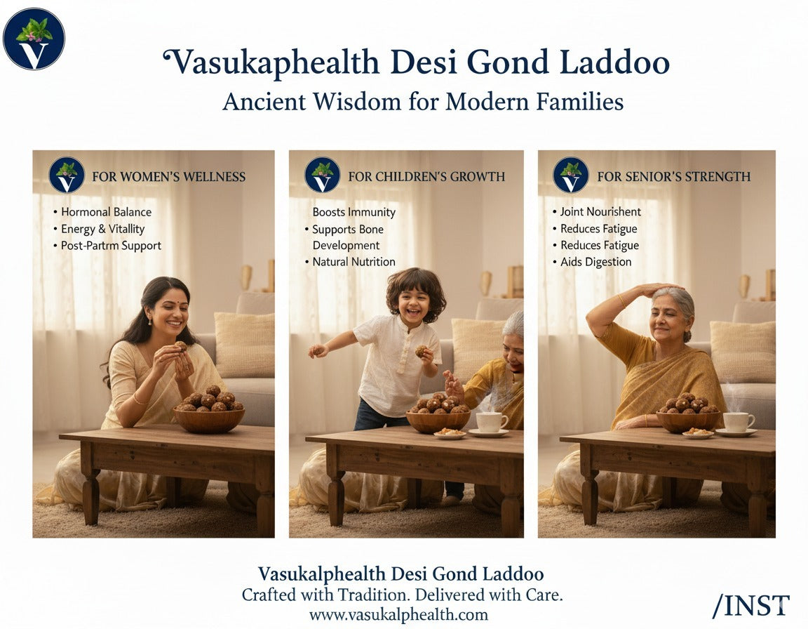 Vasukalphealth Desi Gond Laddu